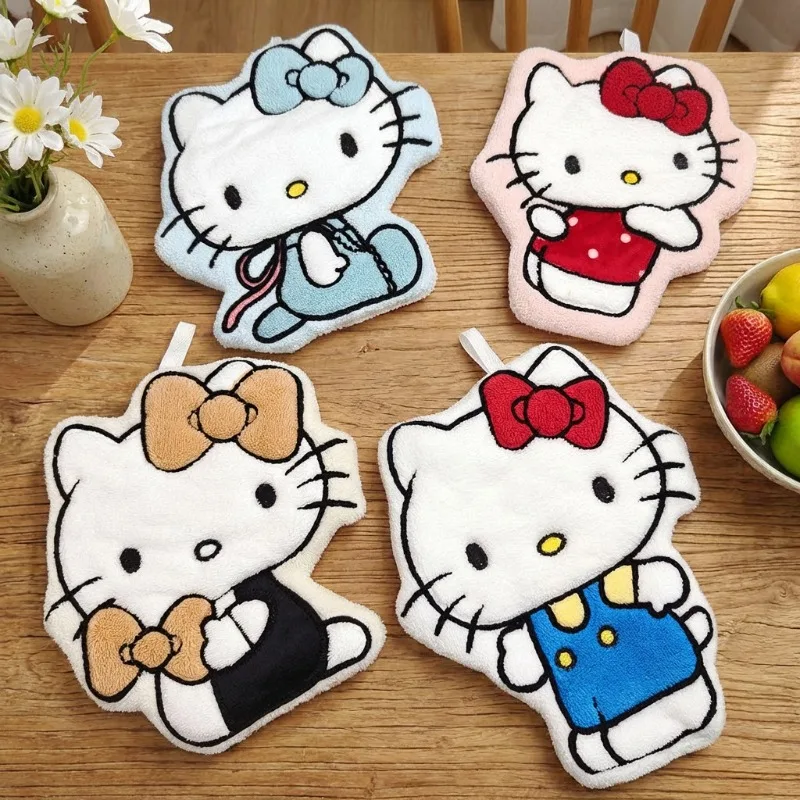 Laundry - Handtuch mit Cartoon-Katzenmuster, Kawaii, weich, saugfähig,